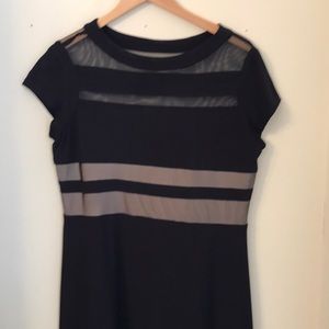 Navy Blue fully lined long dress size 14P